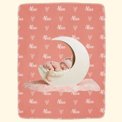 Personalized Name And Photo Blanket For Baby - Personalized Photo Blanket