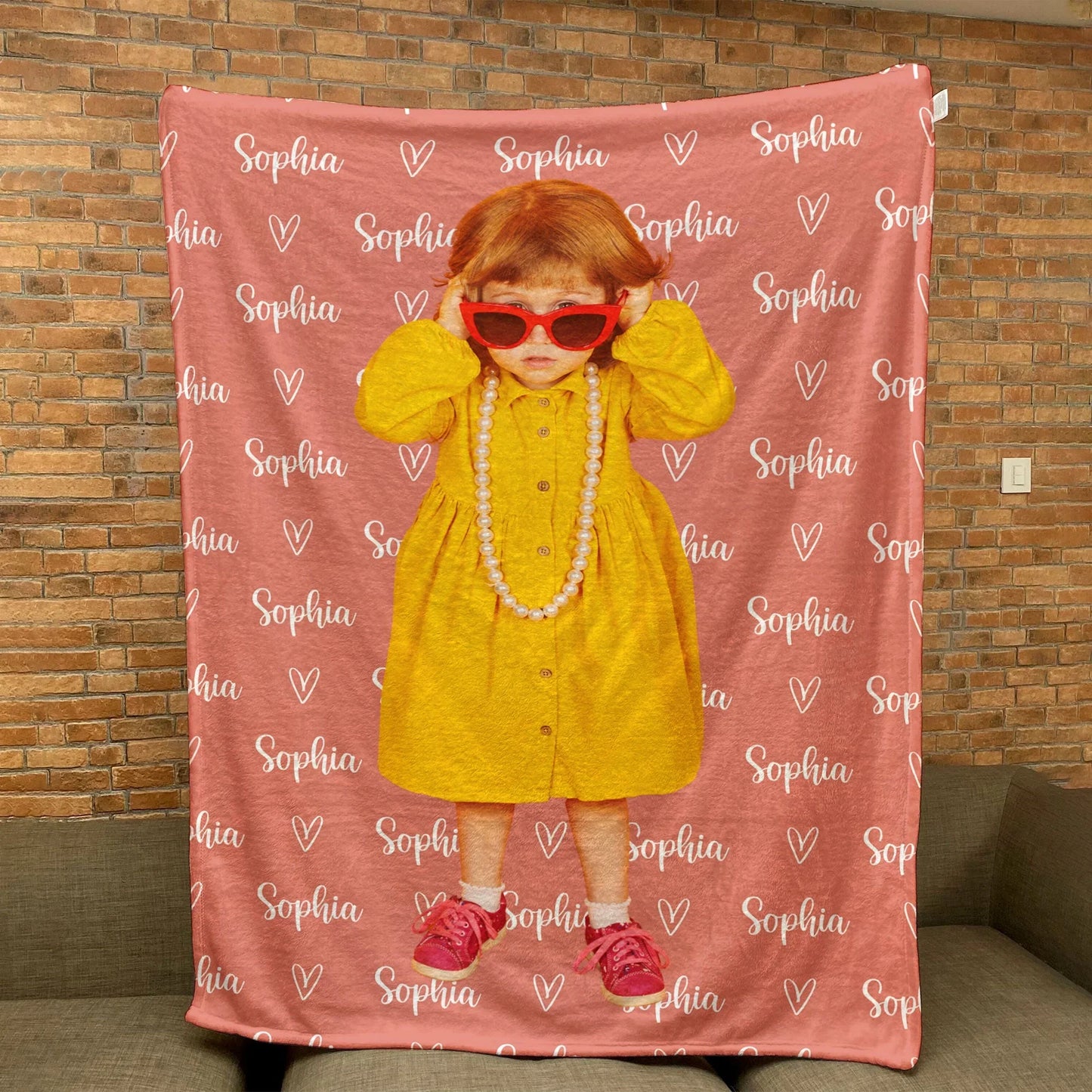 Personalized Name And Photo Blanket For Kids - Personalized Photo Blanket