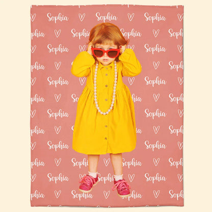 Personalized Name And Photo Blanket For Kids - Personalized Photo Blanket