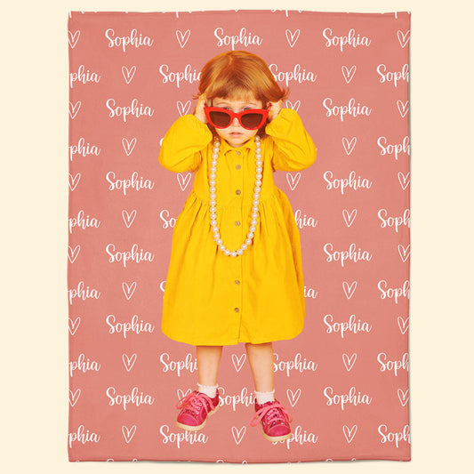 Personalized Name And Photo Blanket For Kids - Personalized Photo Blanket