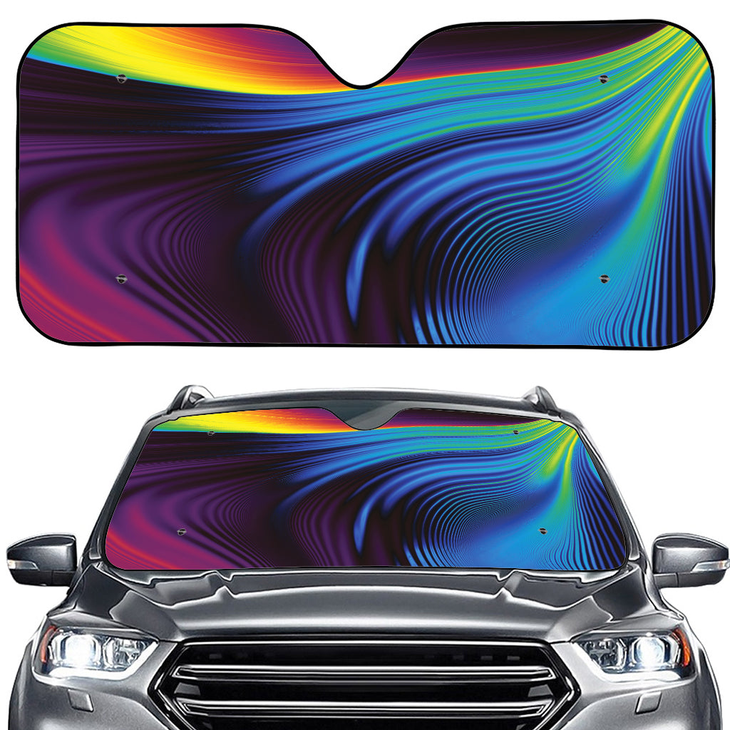 Colorful Psychedelic Print Car Windshield Sun Shade