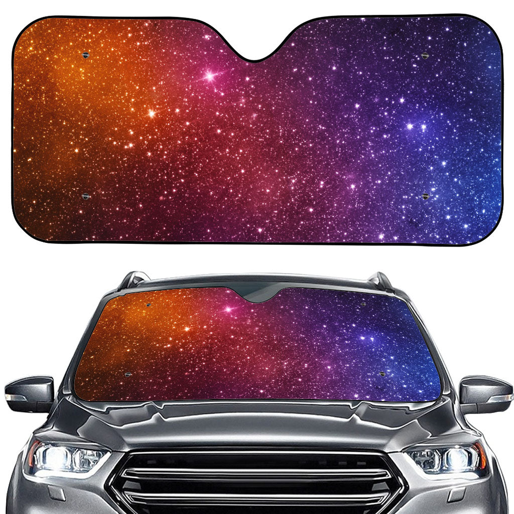 Colorful Stardust Galaxy Space Print Car Windshield Sun Shade