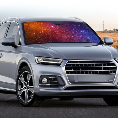 Colorful Stardust Galaxy Space Print Car Windshield Sun Shade