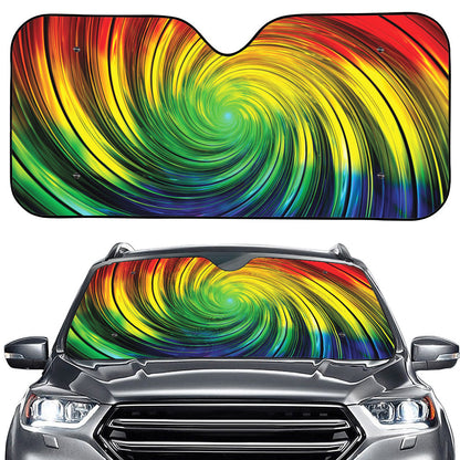 Colorful Swirl Print Car Windshield Sun Shade