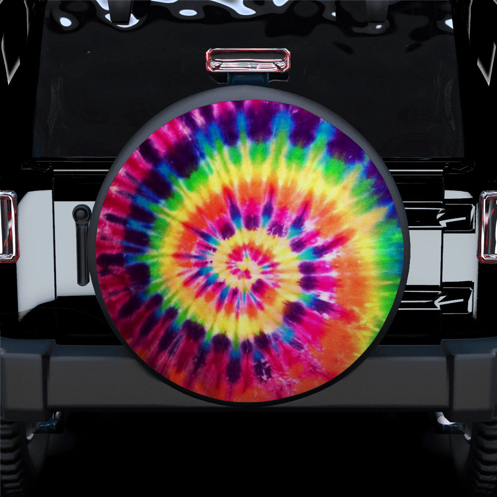 Colorful Tie Dye Jeep Car Spare Tire Cover