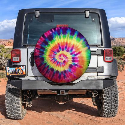 Colorful Tie Dye Jeep Car Spare Tire Cover