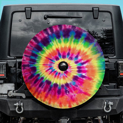 Colorful Tie Dye Jeep Car Spare Tire Cover