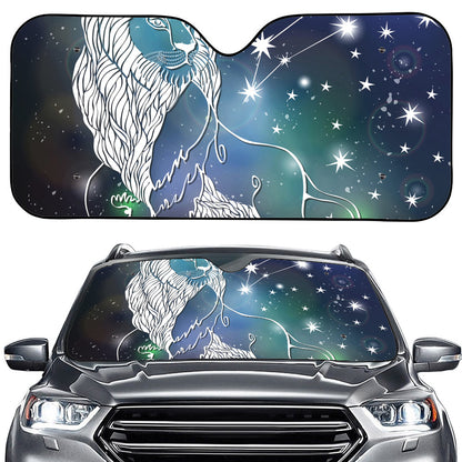 Constellation Of Leo Print Car Windshield Sun Shade