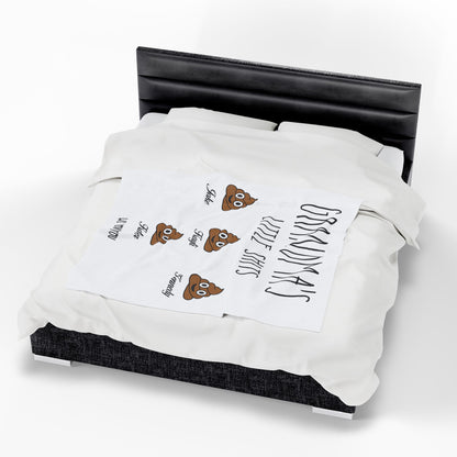 Grandma’s Little Sh*ts Blanket – Funny Personalized Gift - PersonalizedFury