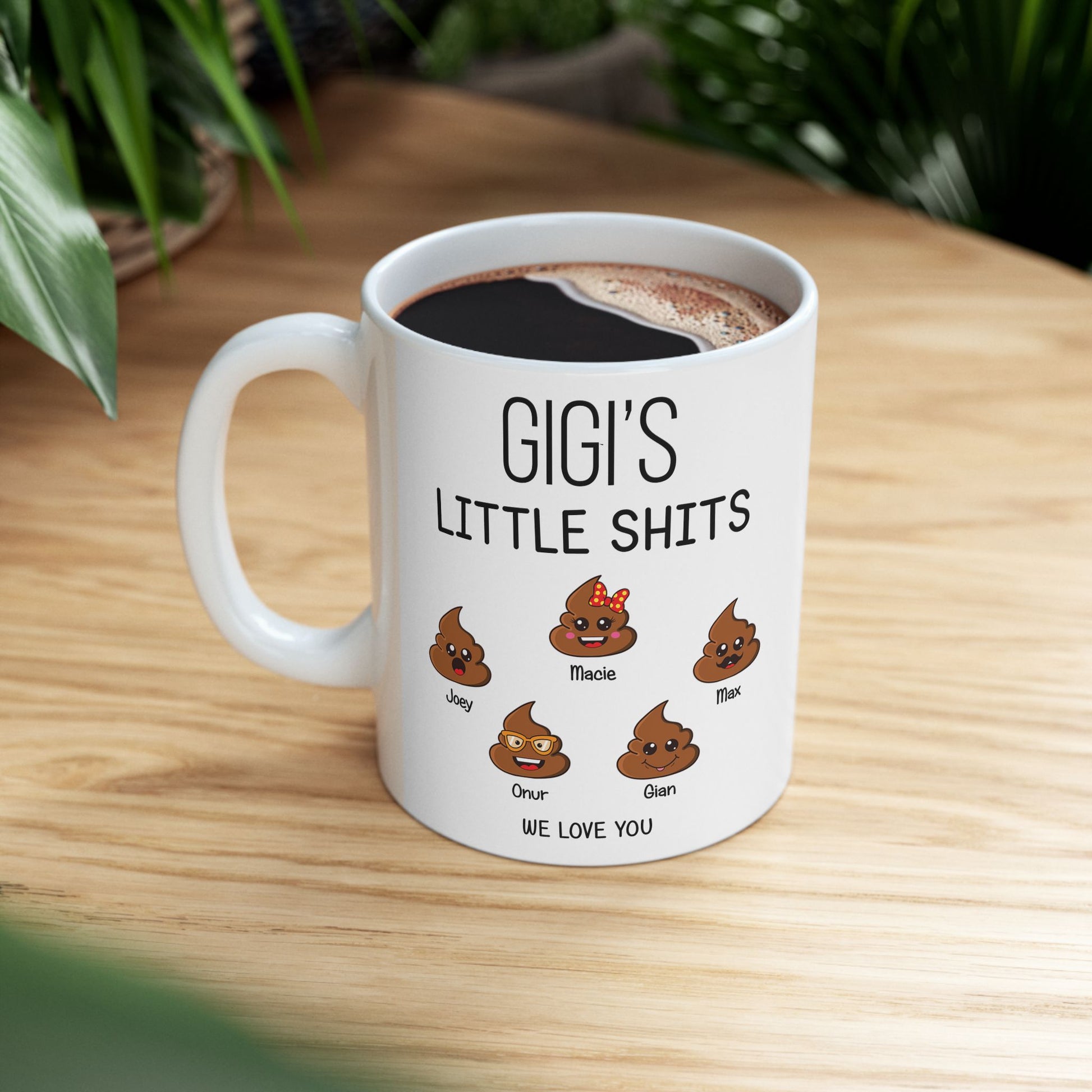 Funny Gigi Coffee Mug – Personalized Gift for Grandma with Kids’ Names - PersonalizedFury