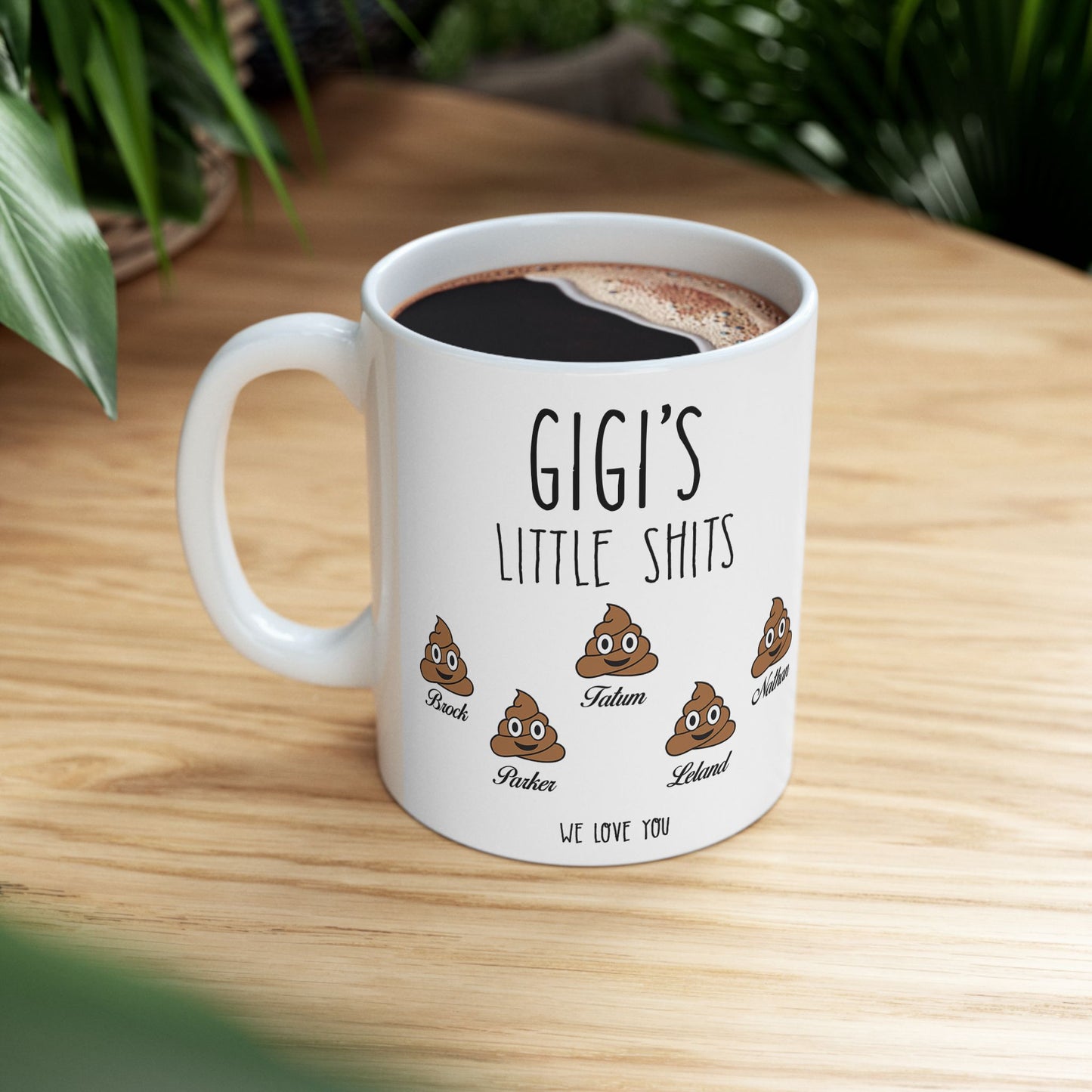 Funny Gigi Coffee Mug – Personalized Gift for Gigi with Kids’ Names - PersonalizedFury