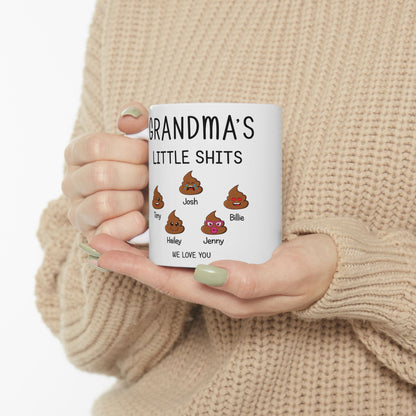 Custom Grandma Mug – Funny Gift with Kids’ Names - PersonalizedFury