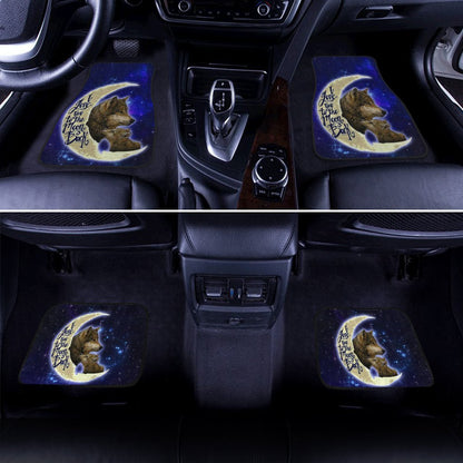 Cool Wolf Car Floor Mats Custom I Love You To The Moon And Back Car Accessories