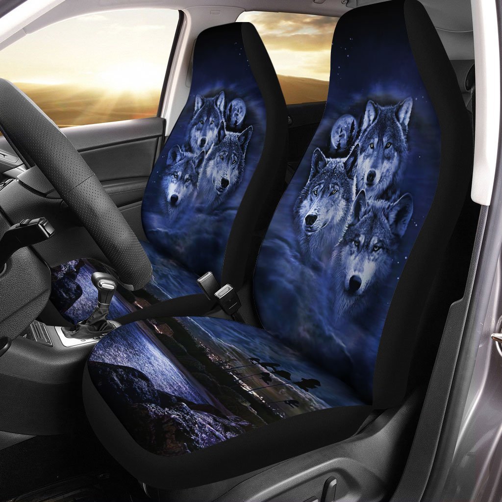 Cool Wolf Car Seat Covers Custom Car Interior Accessories