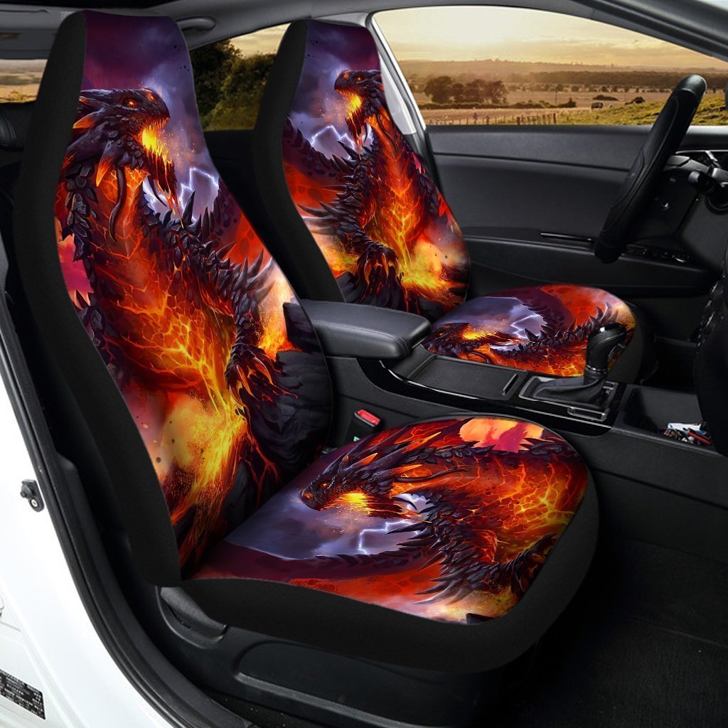 Coolest Burning Dragon Car Seat Covers Custom Car Accessories