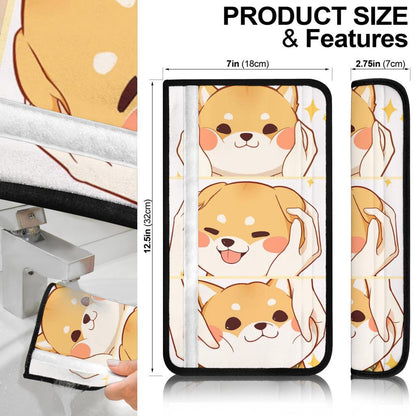 Corgi Anime Premium Custom Car Seat Belt Covers