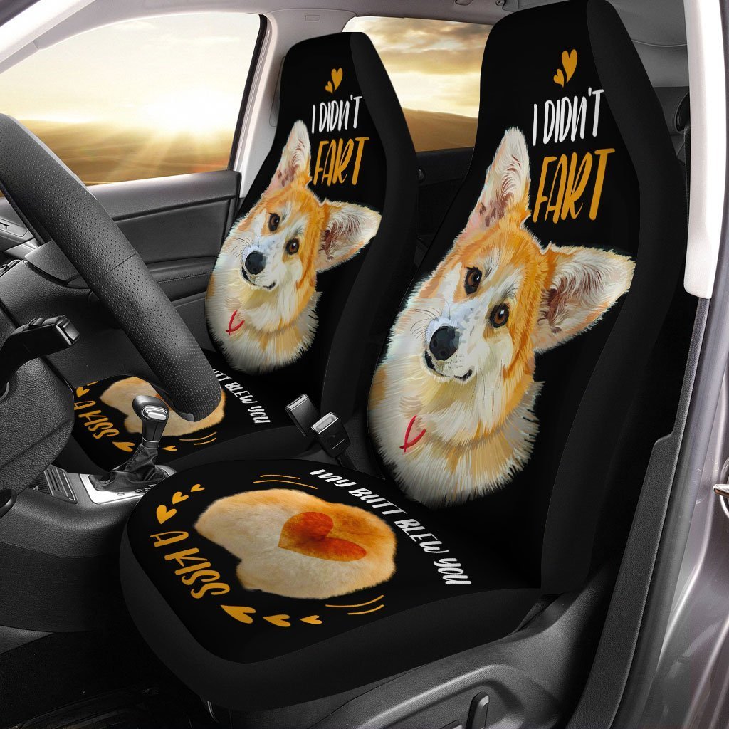 Corgi Car Seat Covers Custom Funny I Didn't Fart Car Accessories For Corgi Lovers