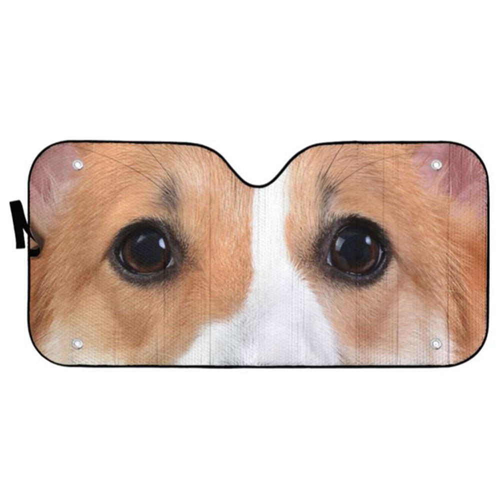 Corgi Dog Eyes Custom Car Auto Sun Shades Windshield Accessories Decor Gift