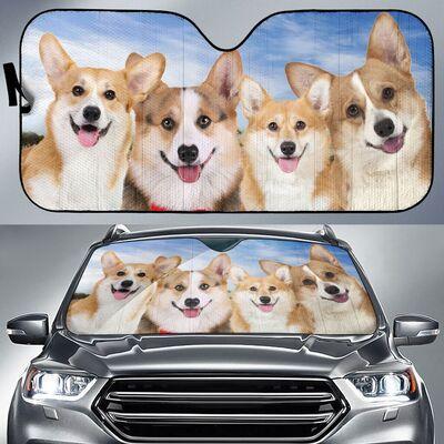 Corgi Face Auto Sun Shadecorgi Face Auto Sun Shade Windshield Accessories Decor Gift