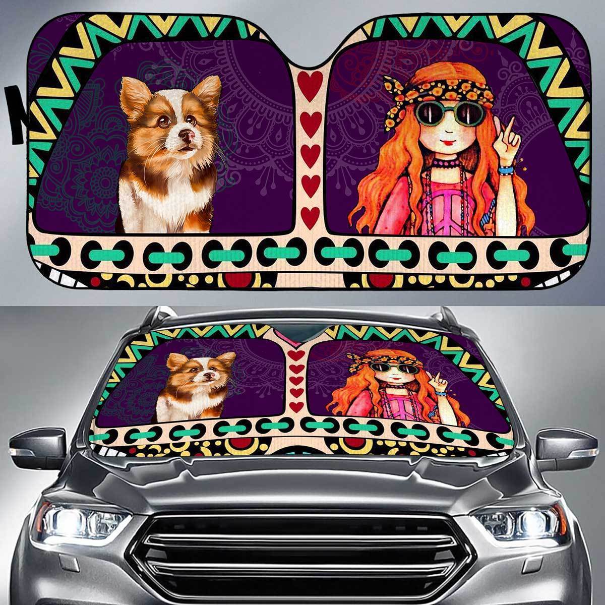 Corgi Peace Auto Sun Shade Gift Ideas 2023