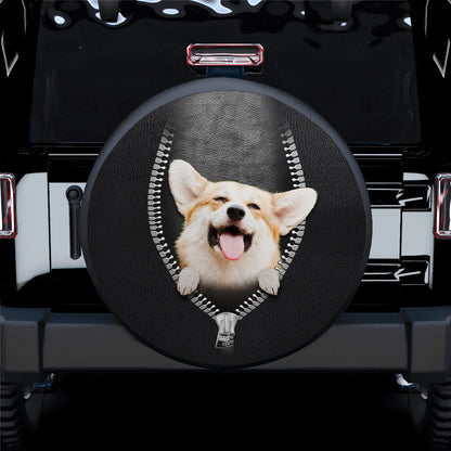 Corgi Zipper Car Spare Tire Cover