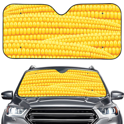 Corn Pattern Print Car Windshield Sun Shade