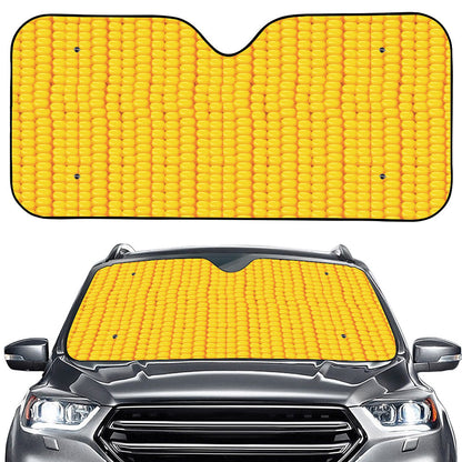 Corn Print Car Windshield Sun Shade