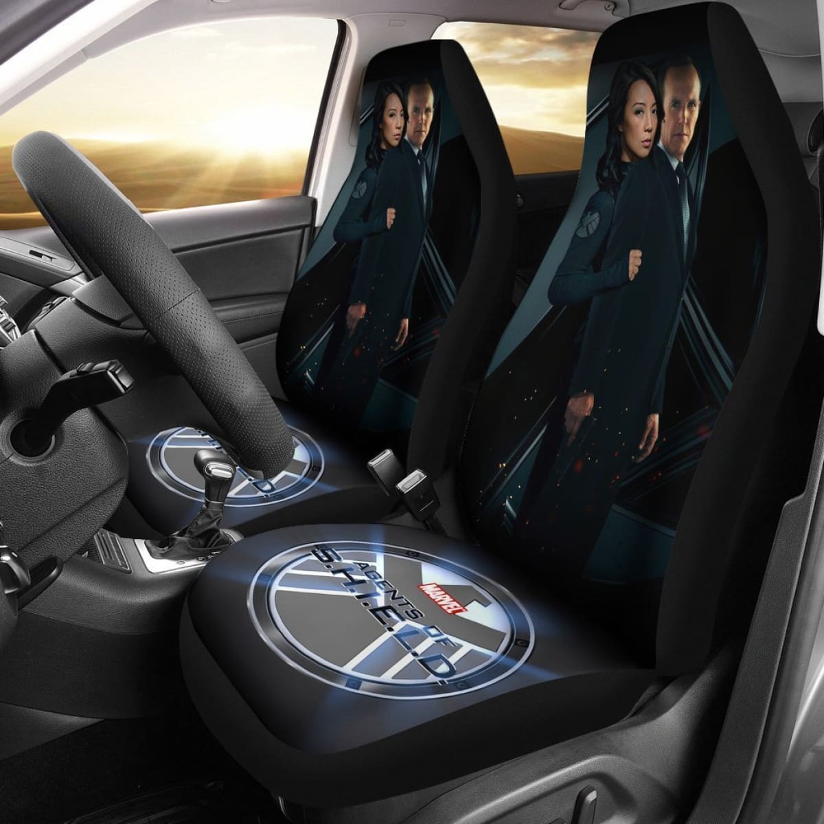 Coulson & May Agents Of Shield Marvel Car Seat Covers Lt03 Universal Fit 225721