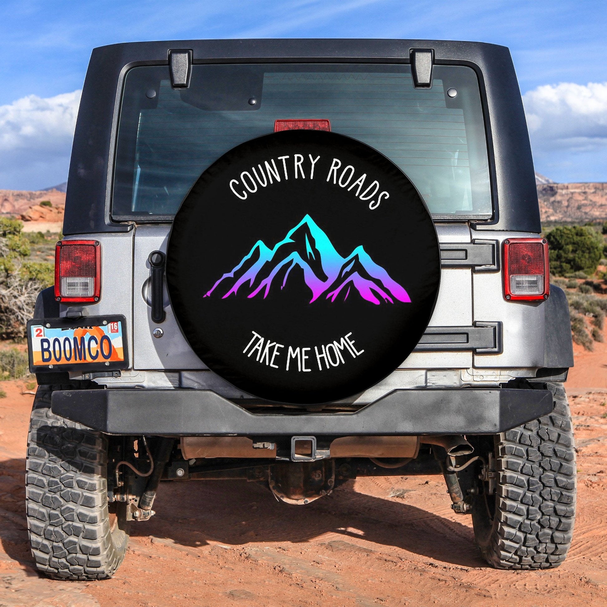 Country Roads Take Me Home Spare Tire Cover