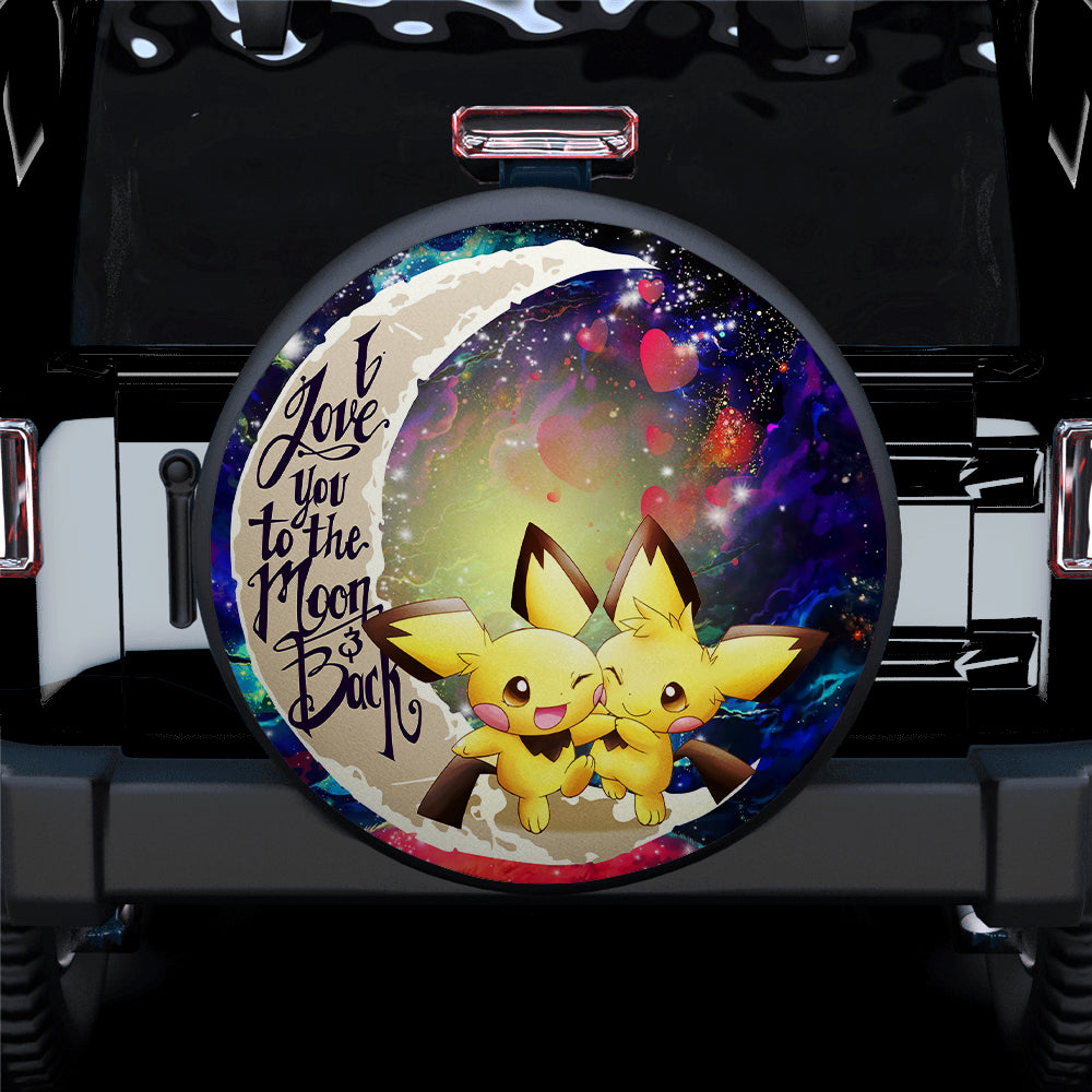 Couple 2 Love You To The Moon Galaxy Car Spare Tire Cover