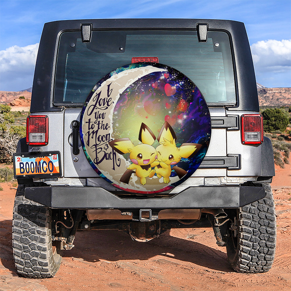 Couple 2 Love You To The Moon Galaxy Car Spare Tire Cover