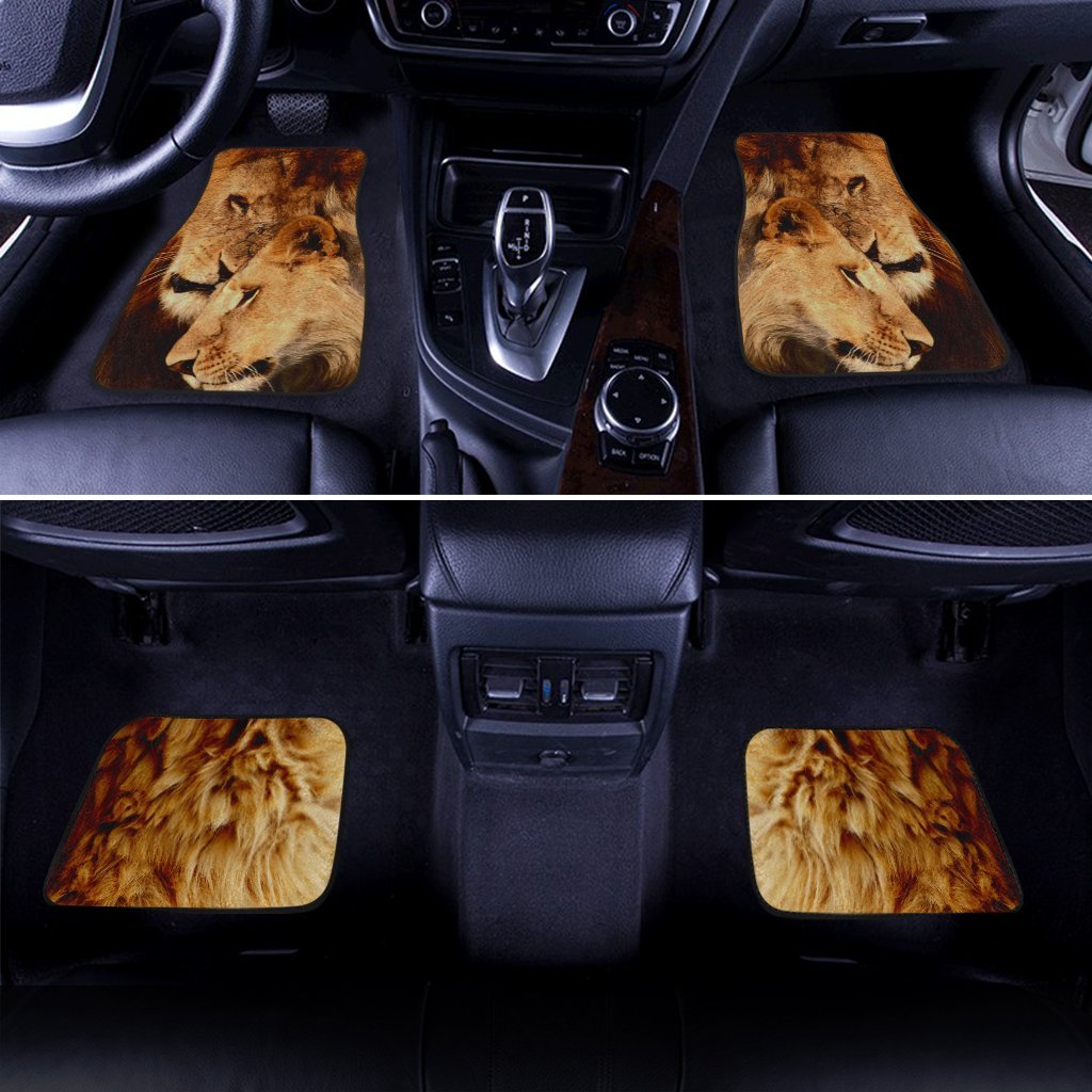 Couple Lion Car Floor Mats Custom Car Accessories Anniversary Gifts