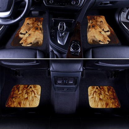 Couple Lion Car Floor Mats Custom Car Accessories Anniversary Gifts
