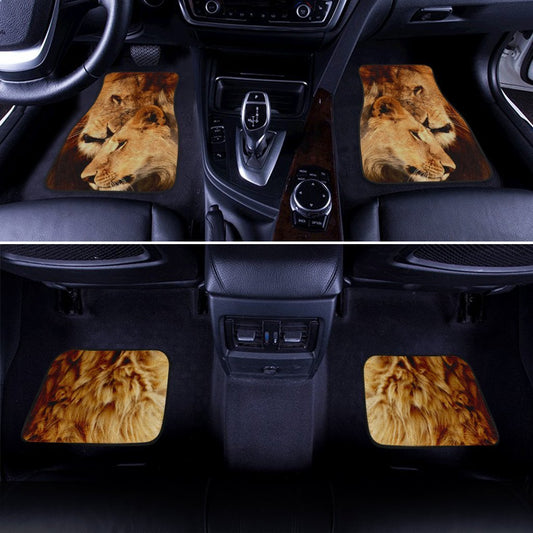 Couple Lion Car Floor Mats Custom Car Accessories Anniversary Gifts
