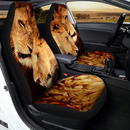 Couple Lion Car Seat Covers Custom Car Accessories