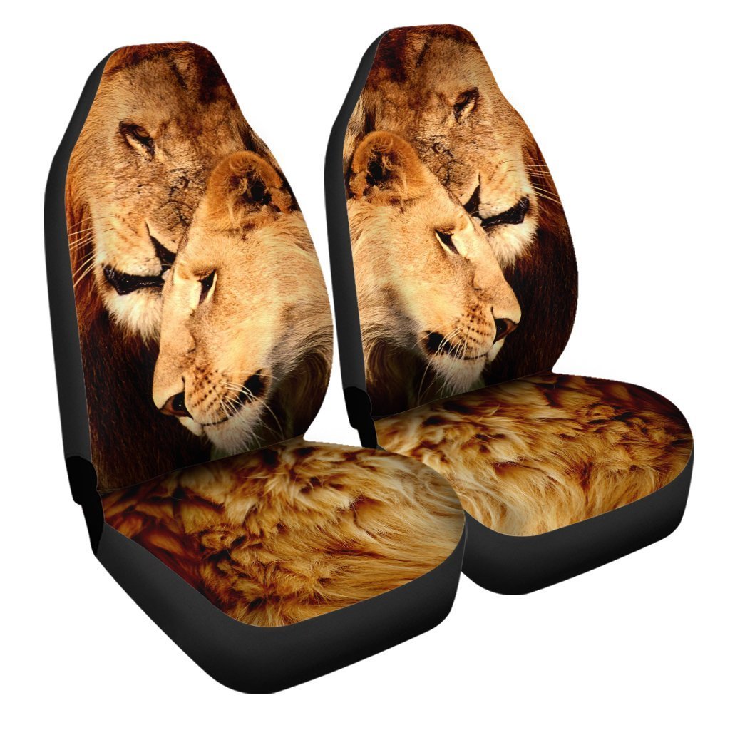 Couple Lion Car Seat Covers Custom Car Accessories