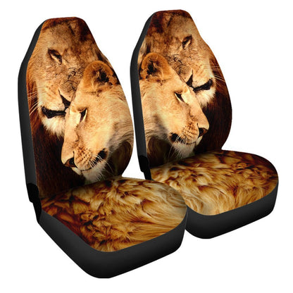 Couple Lion Car Seat Covers Custom Car Accessories