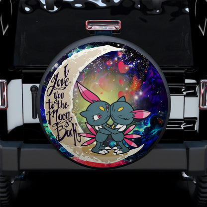 Couple Love You To The Moon Galaxy Car Spare Tire Cover