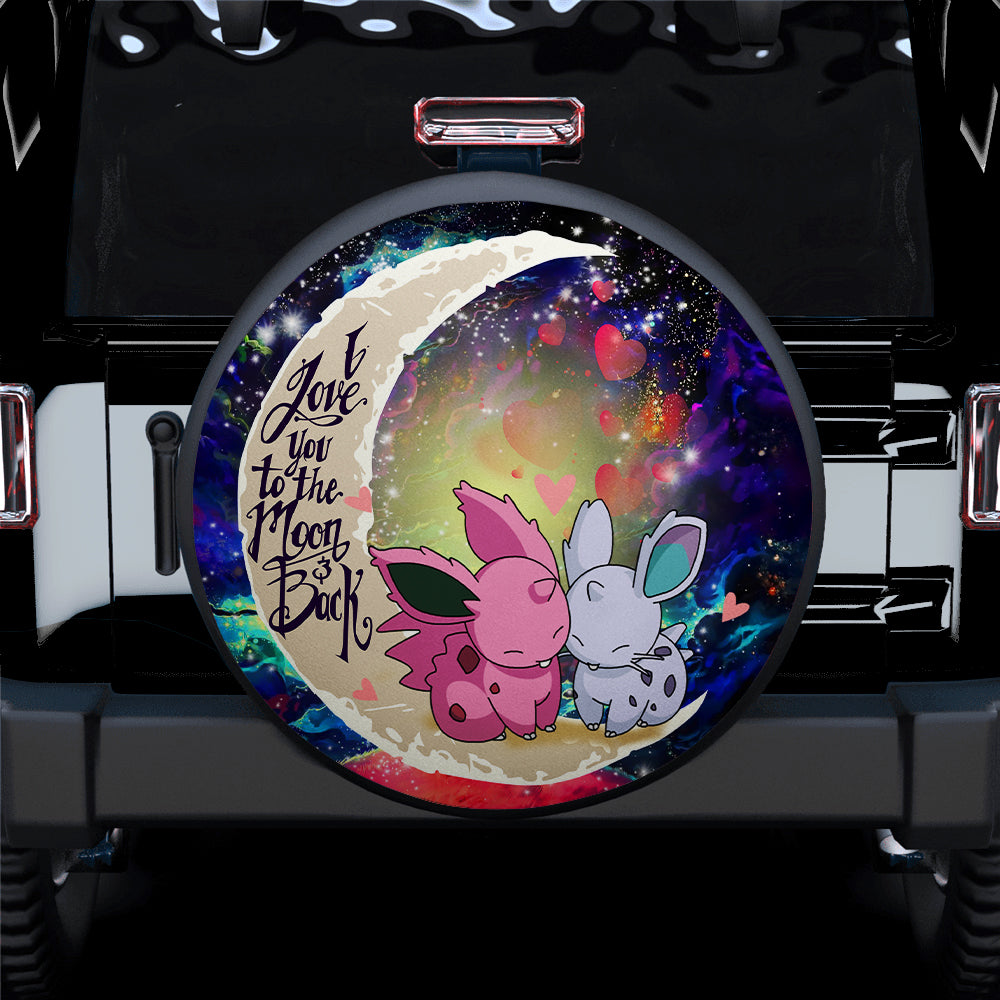 Couple Love You To The Moon Galaxy Car Spare Tire Cover