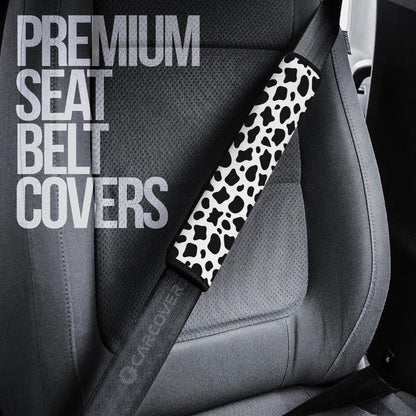 Cow Dairy Seat Belt Covers Custom Animal Skin Printed Car Interior Accessories