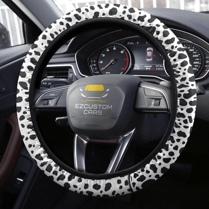 Cow Skin Anime Steering Wheel Cover Custom Animal Car Accessories