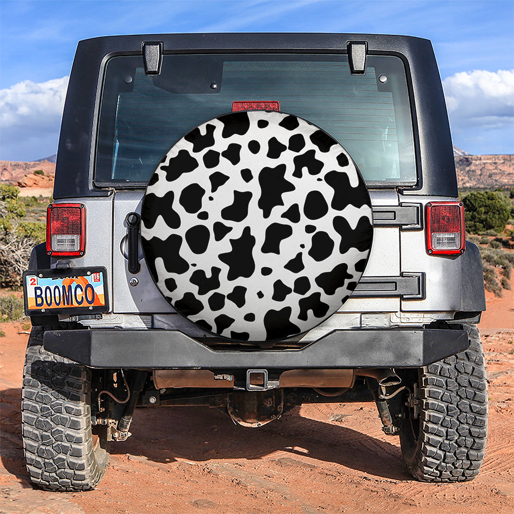 Cow Texture Car Spare Tire Cover