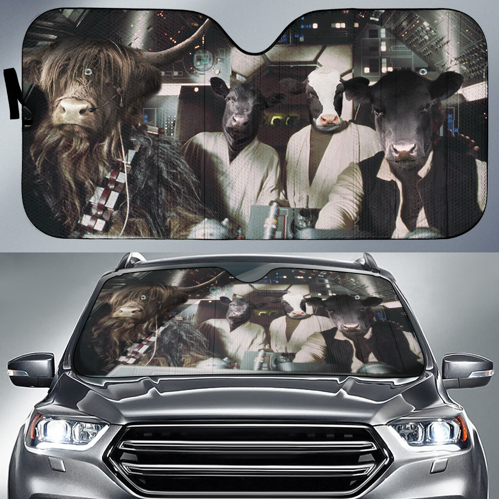 Cows In Star War All Over Printed 3D Sun Shade