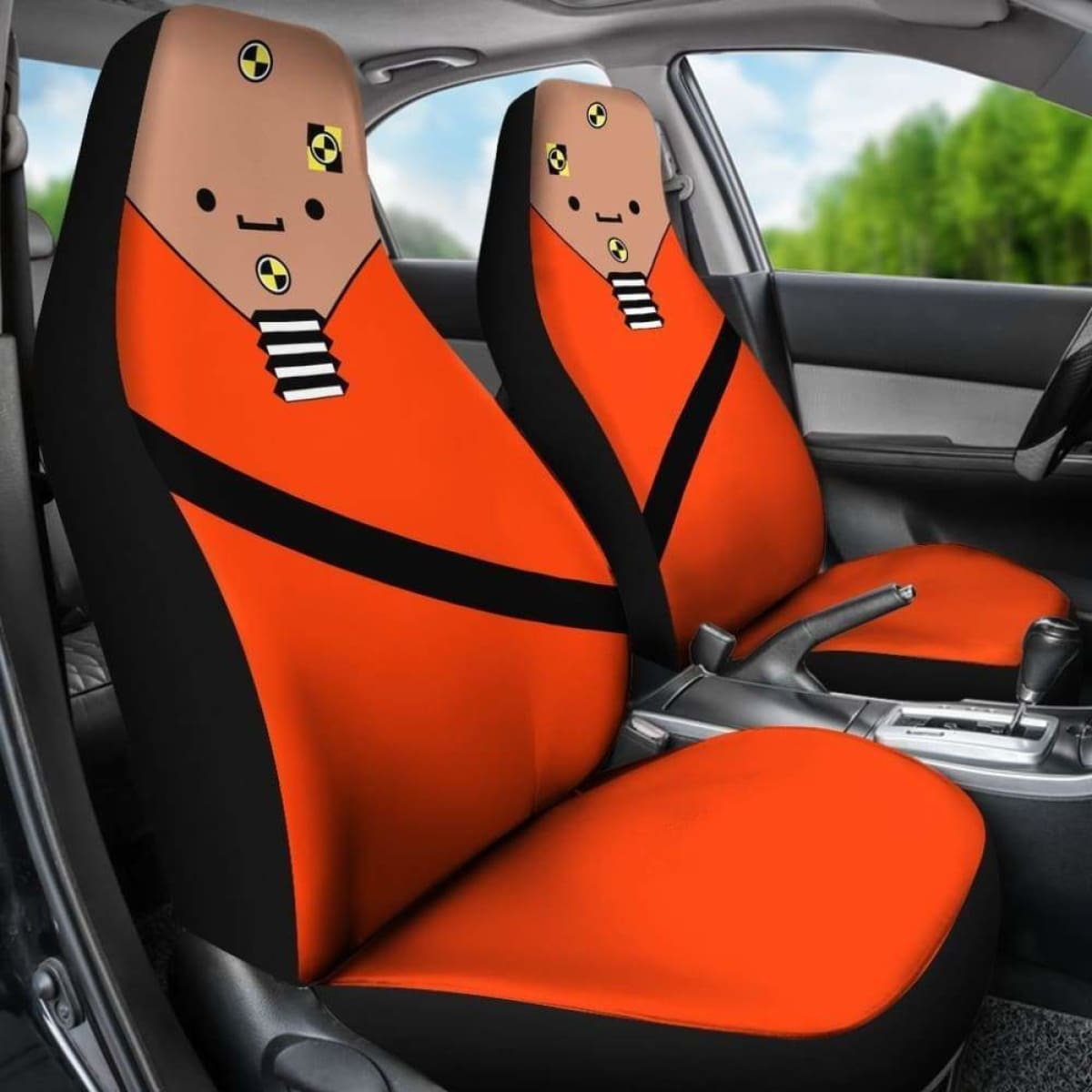 Crash Test Dummies Cartoon Car Seat Covers Universal Fit 051012