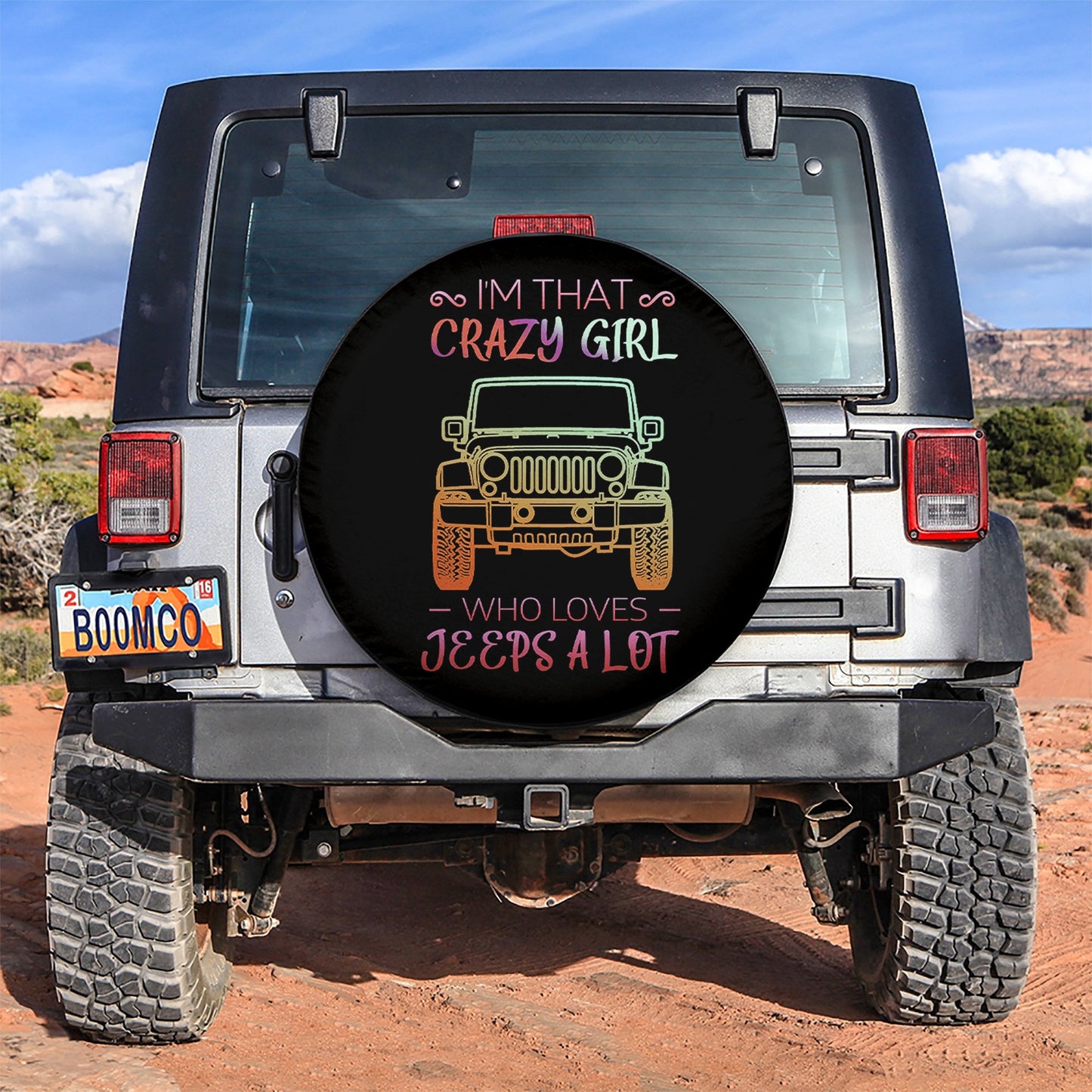 Crazy Girl Love Jeep Car Spare Tire Cover