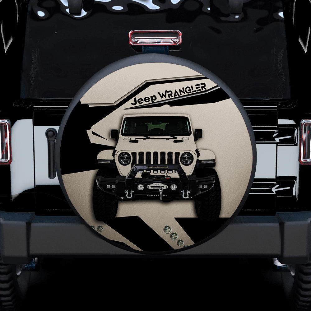 Cream White Jeep Car Spare Tire Cover