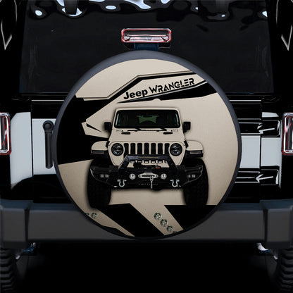 Cream White Jeep Car Spare Tire Cover