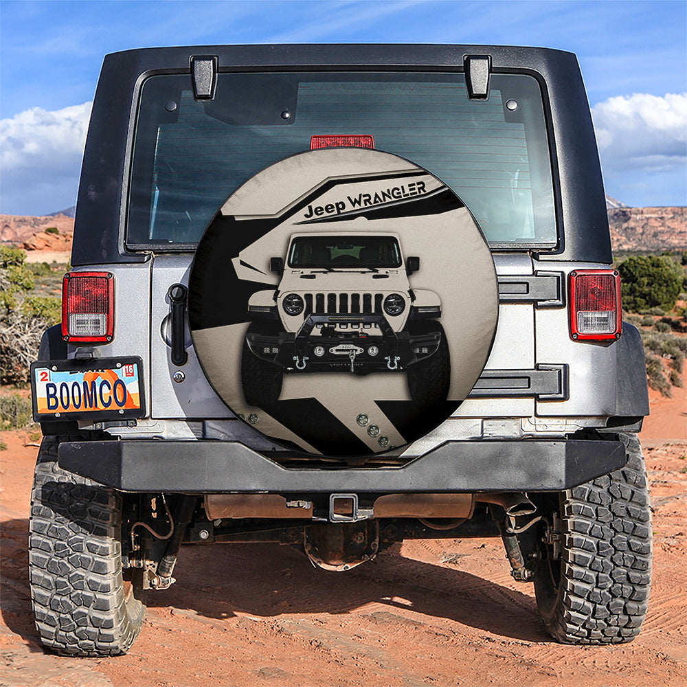 Cream White Jeep Car Spare Tire Cover