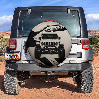 Cream White Jeep Car Spare Tire Cover