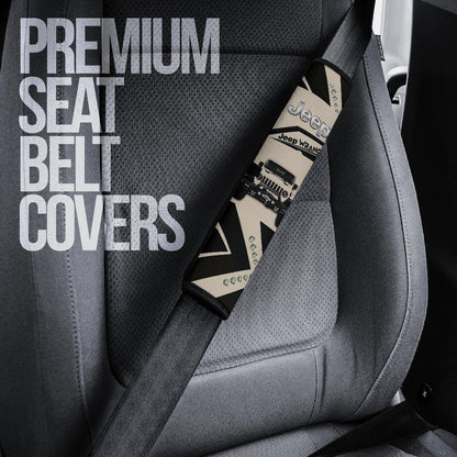 Cream White Jeep Car Seat Belt Cover Custom Car Accessories
